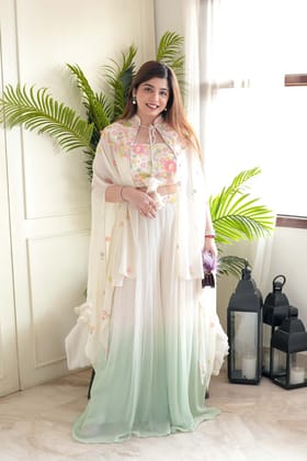 Naina White Three Piece Set-XL-XXL