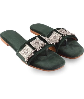 Apratim - Green Women's Flats