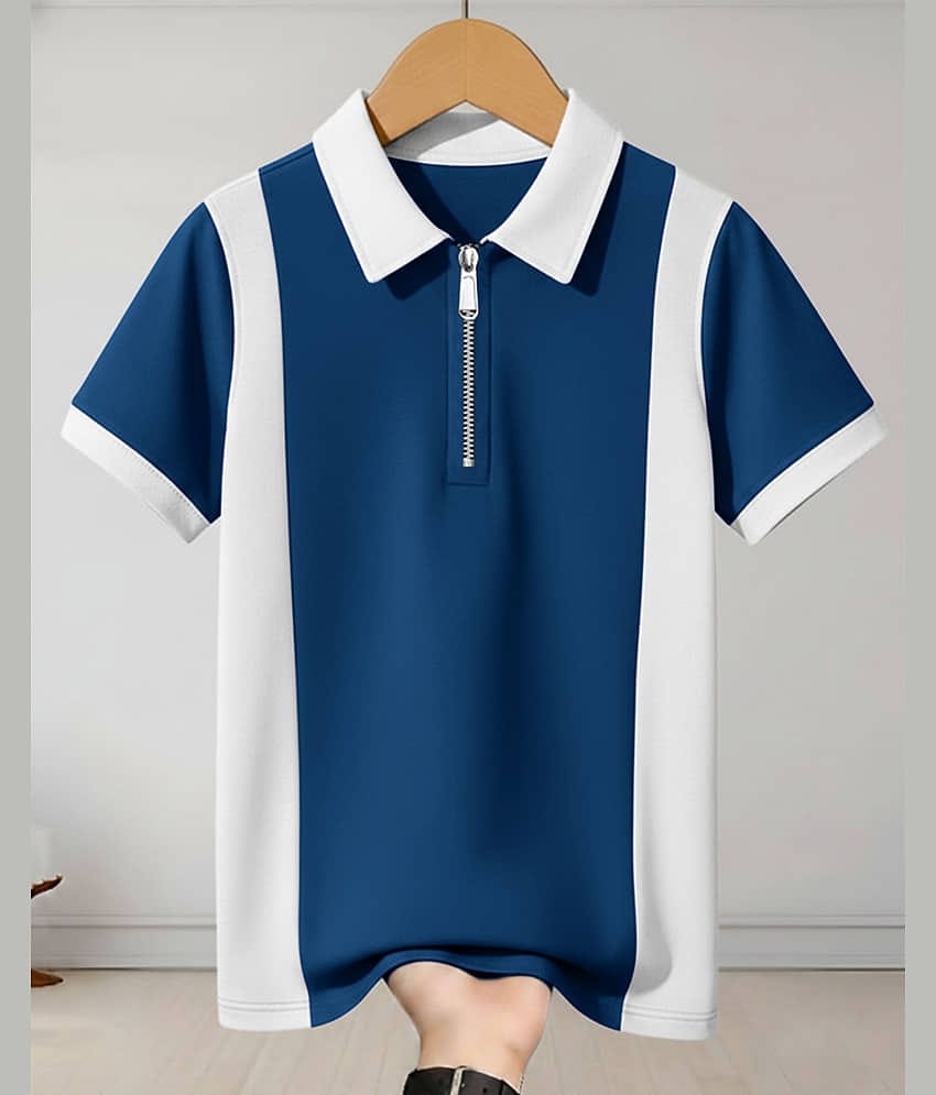 AUSK Men Cotton Blend Regular Fit Striped Polo T Shirt ( Purple )