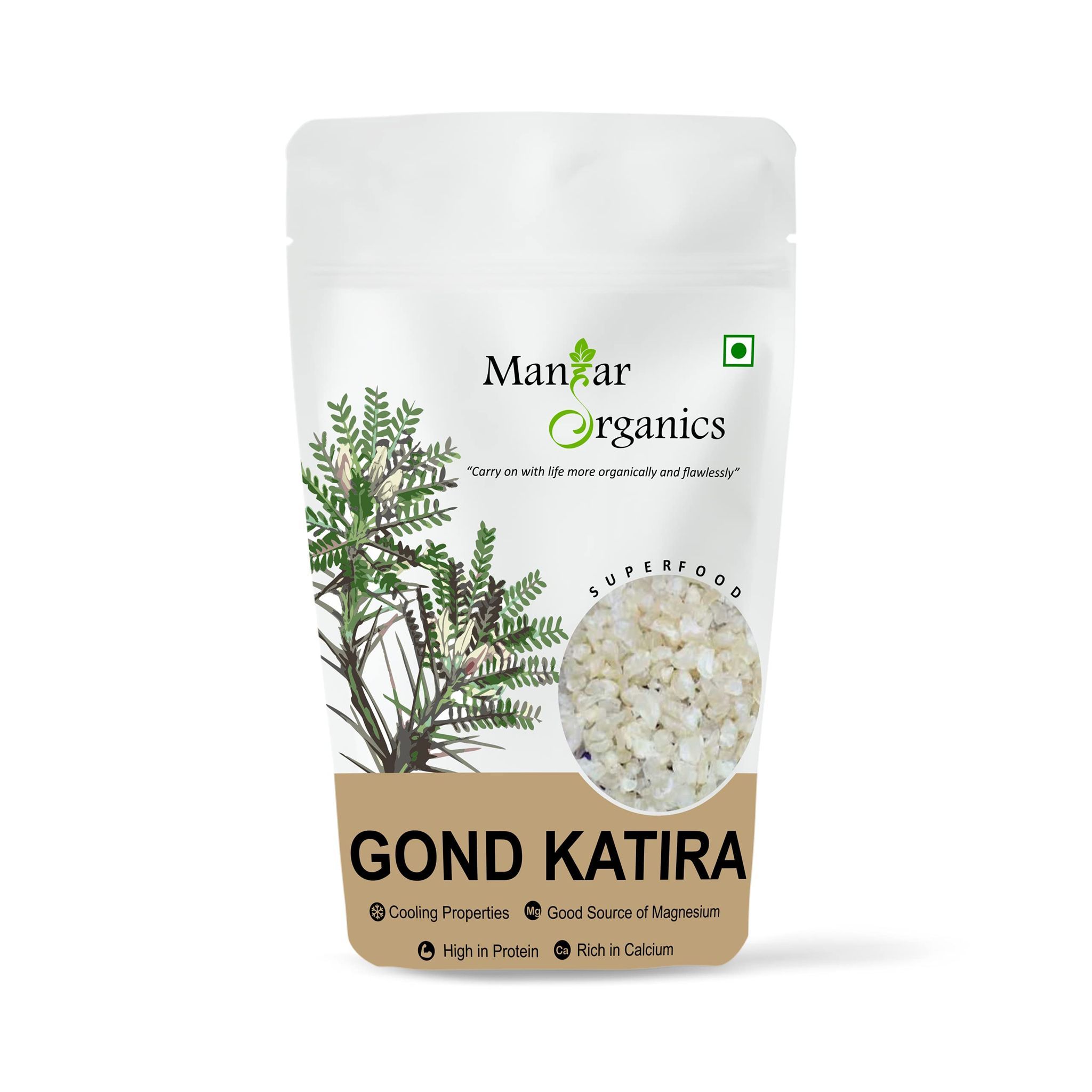 ManHar Organics Gond Katira Pure Organics 500gm |Tragacanth Gum| Edible Gum