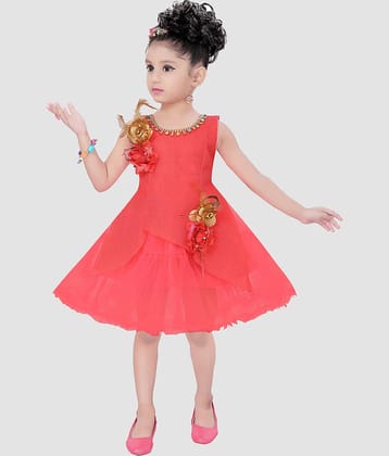 9stiches - Blue Net Girls Frock ( Pack of 1 )