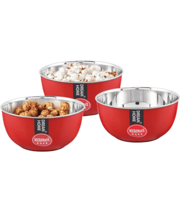 Dream Home - Stainless steel bowl Stainless Steel Serving Bowl 500 mL ( Set of 3 )