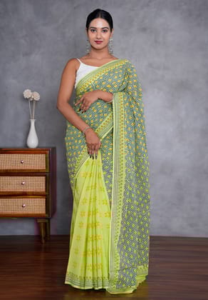 Jaipur Hand Block Print Saree