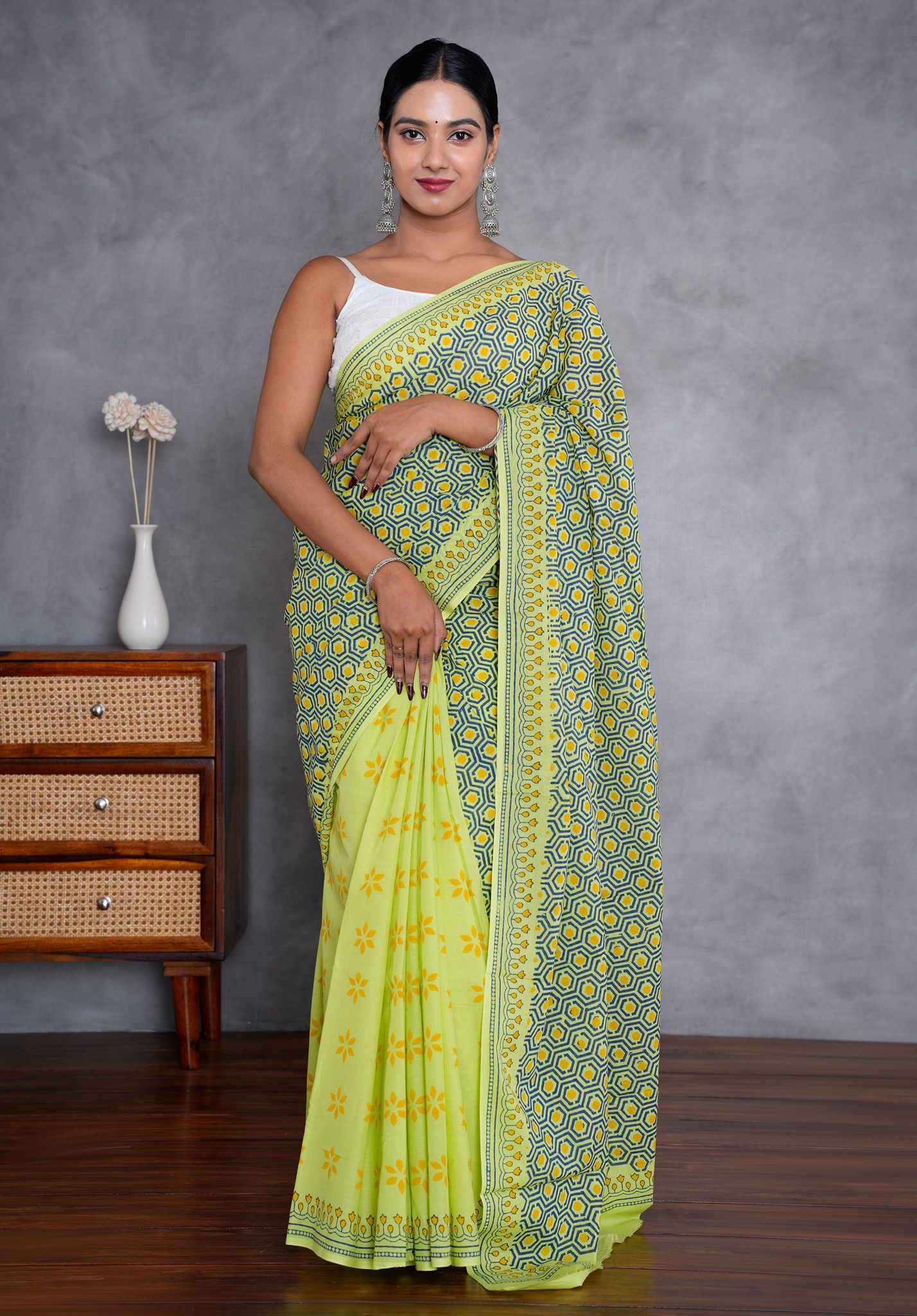 Jaipur Hand Block Print Saree
