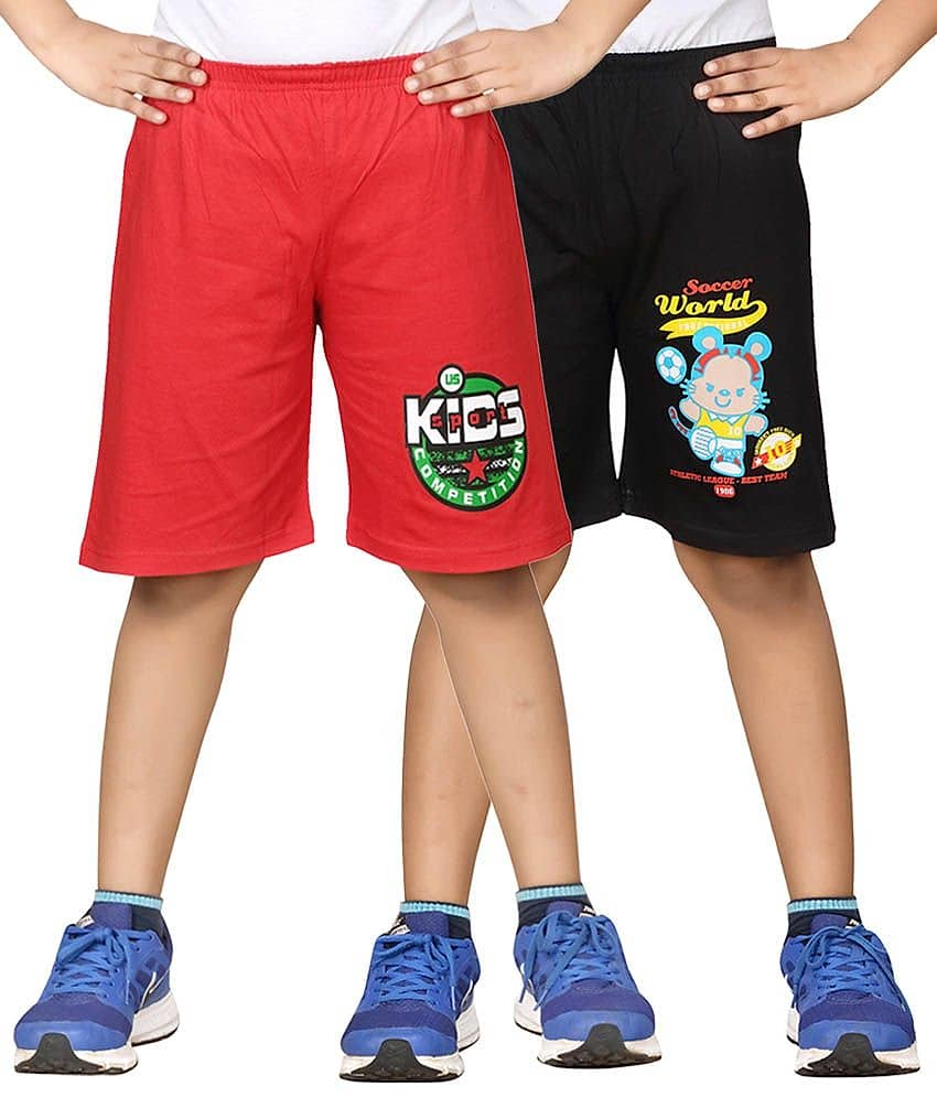 Dongli Pack of 2 Cotton Shorts For Boys ( Multi )