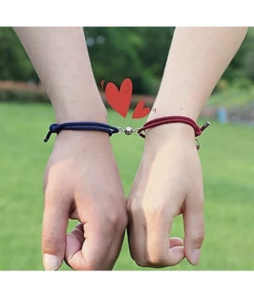 Soni jewellery Couple Bracelet Magnetic 2PCS Alloy Relationship Bracelet Ball Shaped Matching Bracelet for Him and Her - None