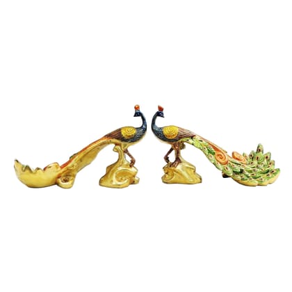 Premium Brass Peacock Statue for Living Room Decoration, Height : 7 Inch (BSMAS1515 A)