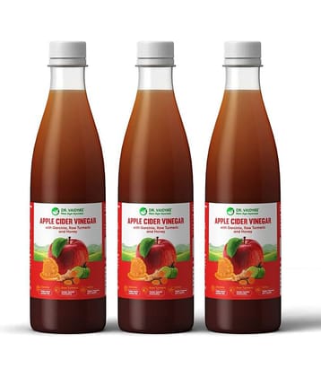 Dr. Vaidya'S Apple Cider Vinegar, Honey & Raw Turmeric 450Ml(Pack Of 3)