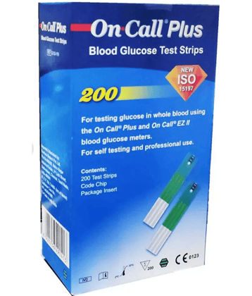 ON CALL PLUS Bloodglucose Sugar Test 200 Strips