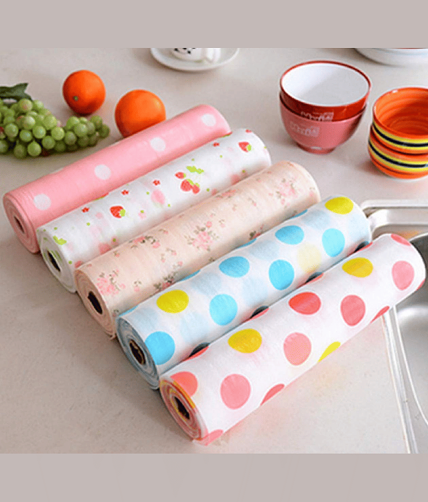 Printing Polka DOT Antibacterial Cabinet Plastic Foam Household Wardrobe Moisture Drawer Pad Waterproof Non-Slip Paper Kitchen Cupboard Liners Roll Mat (30 * 300Cm),Multicolour, 1 Pcs Random