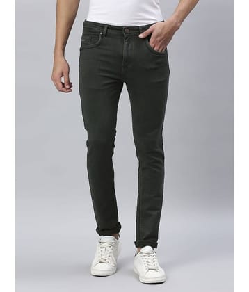 HJ HASASI - Olive Denim Slim Fit Men's Jeans ( Pack of 1 )