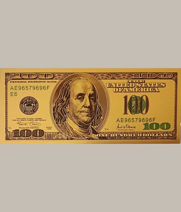 Hop n Shop - 100 US Dollar Bill 24Kt Gold Plated 1 Paper currency & Bank notes