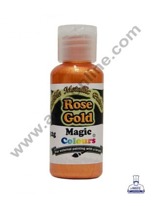 Magic Colours Edible Metallic Paint Colour- Rose Gold (32g)