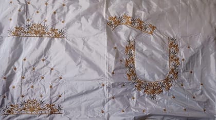 White Blouse with Computer Print