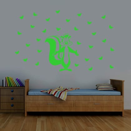 DreamKraft Glow in The Dark Kids Room Decor Radium Sticker (Green, 20 cm X 25 cm)