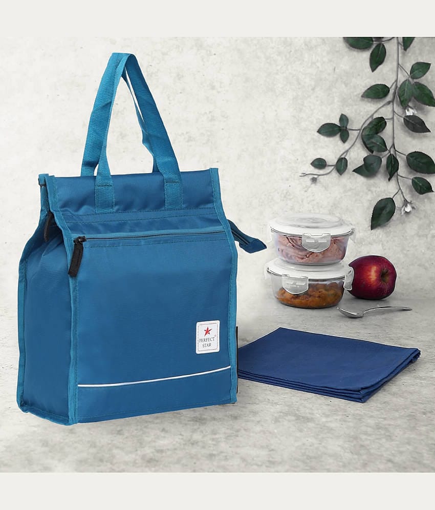 Perfect Star Teal Polyester Lunch Bag Pack of 1