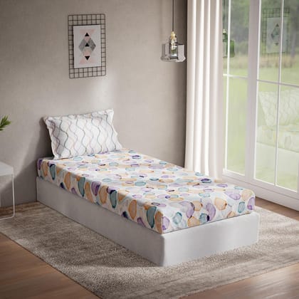 DDECOR - Optima Collection 100% Cotton Abstract Pattern 136TC Single Bedsheet|152 CM X 224 CM| - Blue