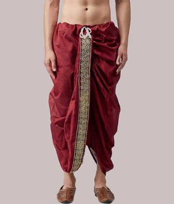 FANZI Red Silk Men's Dhoti ( Pack of 1 )