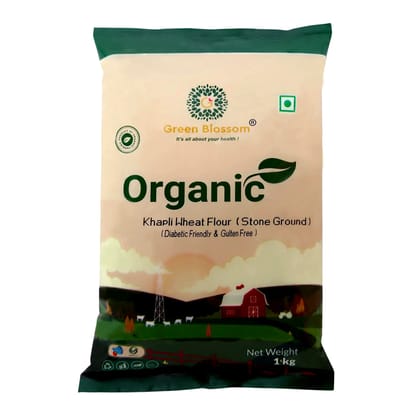 Khapli  / Emmar Whole Wheat Flour - 1kg (1Kg ,Pack of 1)  Green Blossom (Weight - 1kg) by green blossom agritech ventures private limited
