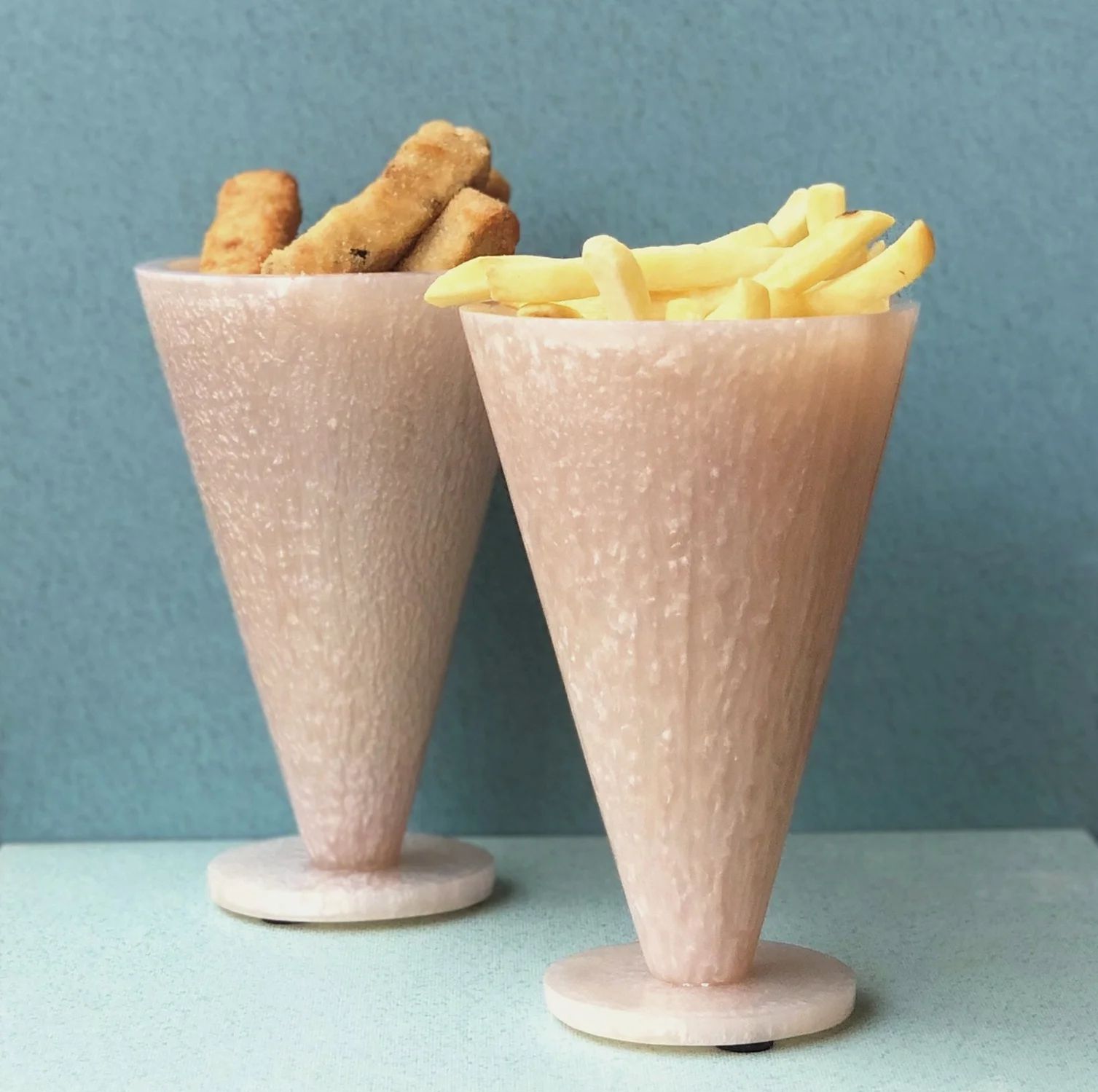 The Mohraj Cone Snack holder Cream Pack of 2  