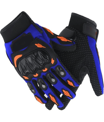 AKSMIT Blue Polyester Men's UV Protection Gloves ( Pack of 1 )