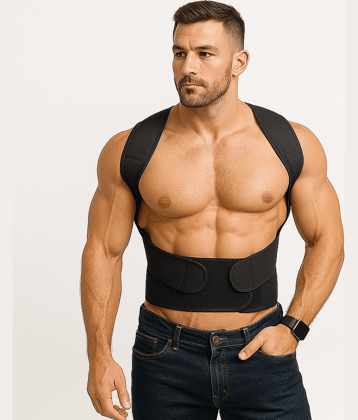 EMERET Black Back Support ( Pack of 1 )