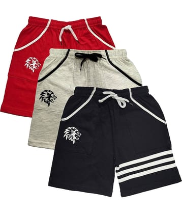 atlans Pack of 3 Cotton Blend Shorts For Boys ( Multi Color )