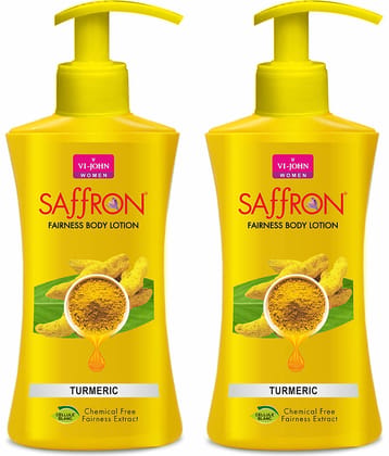 VI-JOHN Saffron Fairness Body Lotion Turmeric 250ml Pack of 2