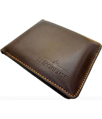 LUXOBENSE Brown Fabric Men's Two Fold Wallet ( Pack of 1 )