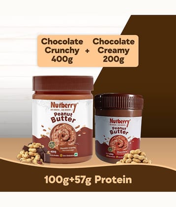 Nutberry 600 gm Crunchy Nut Butter ( Pack of 2 )