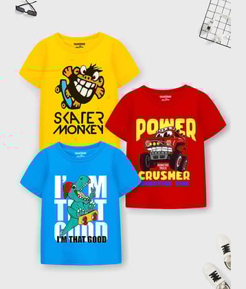 Trampoline Pack of 1 Boys Cotton Blend T-Shirt ( Multicolor 1 )