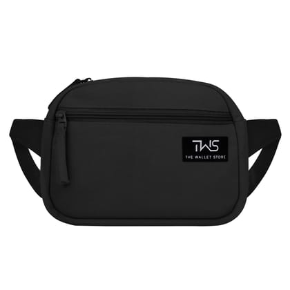 The Wallet Store Urban Trek Canvas Fanny Bag - Black