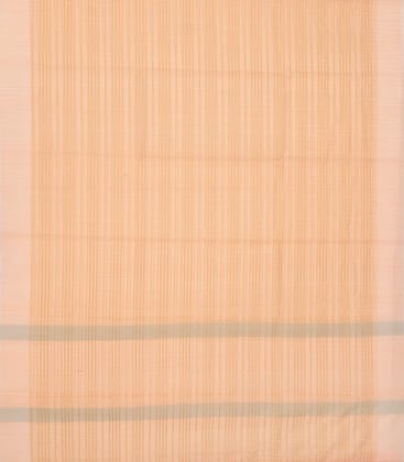 Peach Woven Banarasi Blended Cotton Saree With Checks-Peach-Peach
