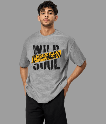 Leotude Pack of 1 Cotton Blend Oversized Fit Men's T-Shirt ( Multicolor )
