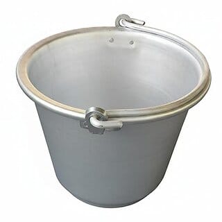 Aluminium Water Bucket, 7.5 Liter Capacity, 32.5x28x23.5 cm, Lightweight Metal Bucket for  Kitchen Garden , 1 Qty