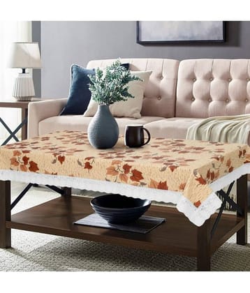 Printed PVC 4 Seater Rectangle Table Cover ( 150 x 92 ) cm Pack of 1 Brown