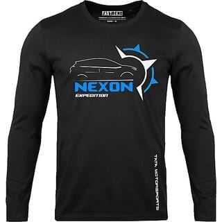 Fastbend Mens Black Printed Cotton Blend Round Neck T-Shirt