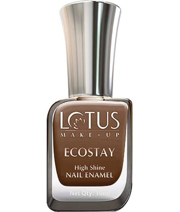 Lotus Make,Up Ecostay Nail Enamel Cappuccino E79 , Easy To Apply ,Glossy Finish , 10Ml