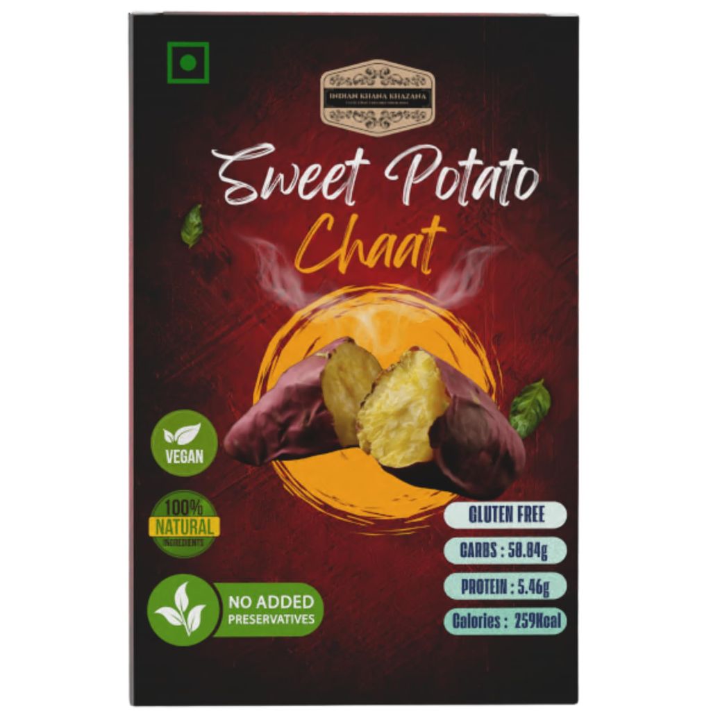 Sweet Potato Chaat Roasted | Pre-workout Diet INDIAN KHANA KHAZANA Ready to eat | Indian Tasty Flavour Ready to Eat Food Sweet Potato Chaat | No Added Preservative and Colours | Pack of 2 (200gm+200gm)