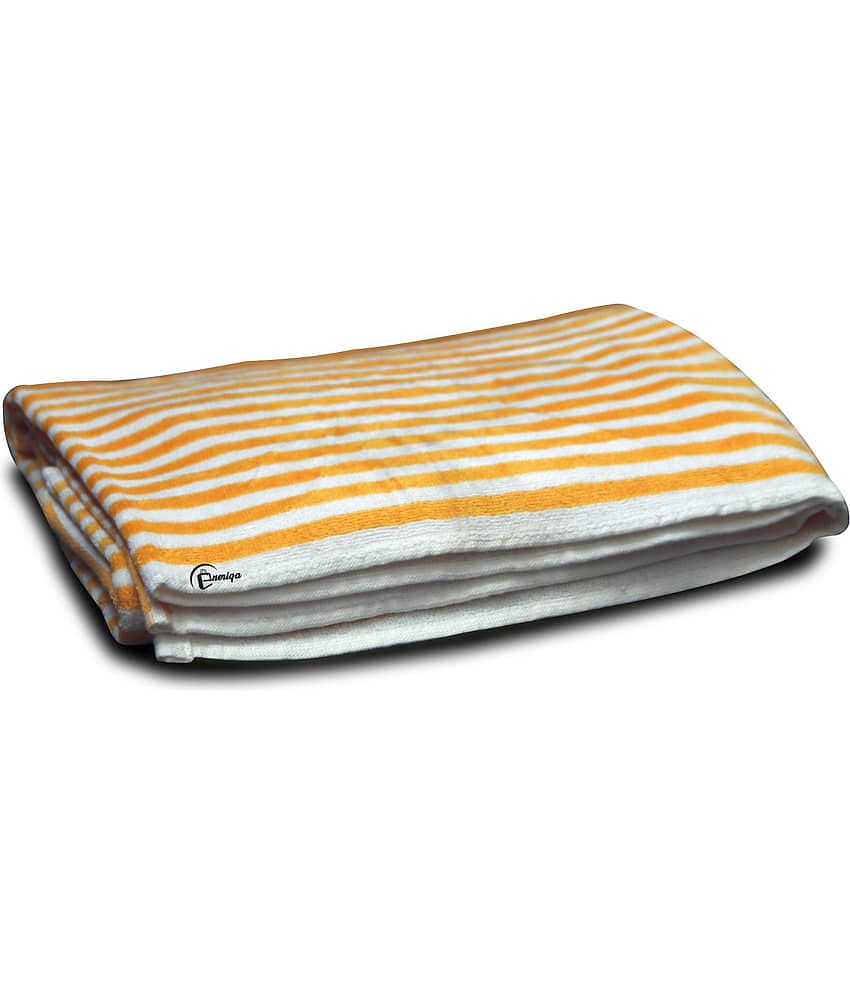 Eneriqa Single Cotton Bath Towel Yellow