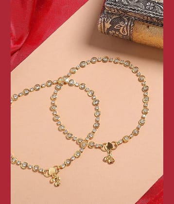 MGSV - Gold Anklets ( Pack of 1 )