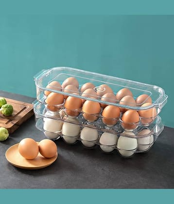 SHARUJA EggSafe Elite 16 Acrylic Transparent Egg Container ( Set of 1 )