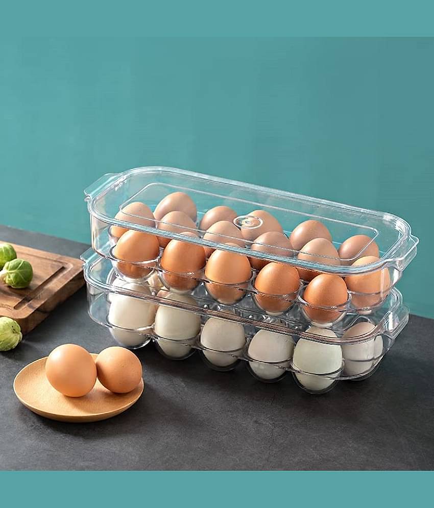 SHARUJA EggSafe Elite 16 Acrylic Transparent Egg Container ( Set of 1 )