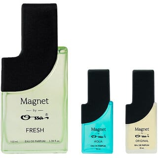 Ossa Magnet Fresh 100ml, Aqua 15ml And Original 15ml Unisex EDP Long Lasting Perfume Combo For Men And Women (Pack Of 3)