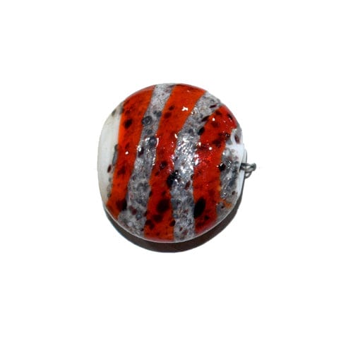 Handmade Fancy Lampwork Glass Beads For Jewelry Making Necklace , Earring and Bracelet (Flat Round) SFL-829-Per Packet 25 Pcs / 20X10 MM
