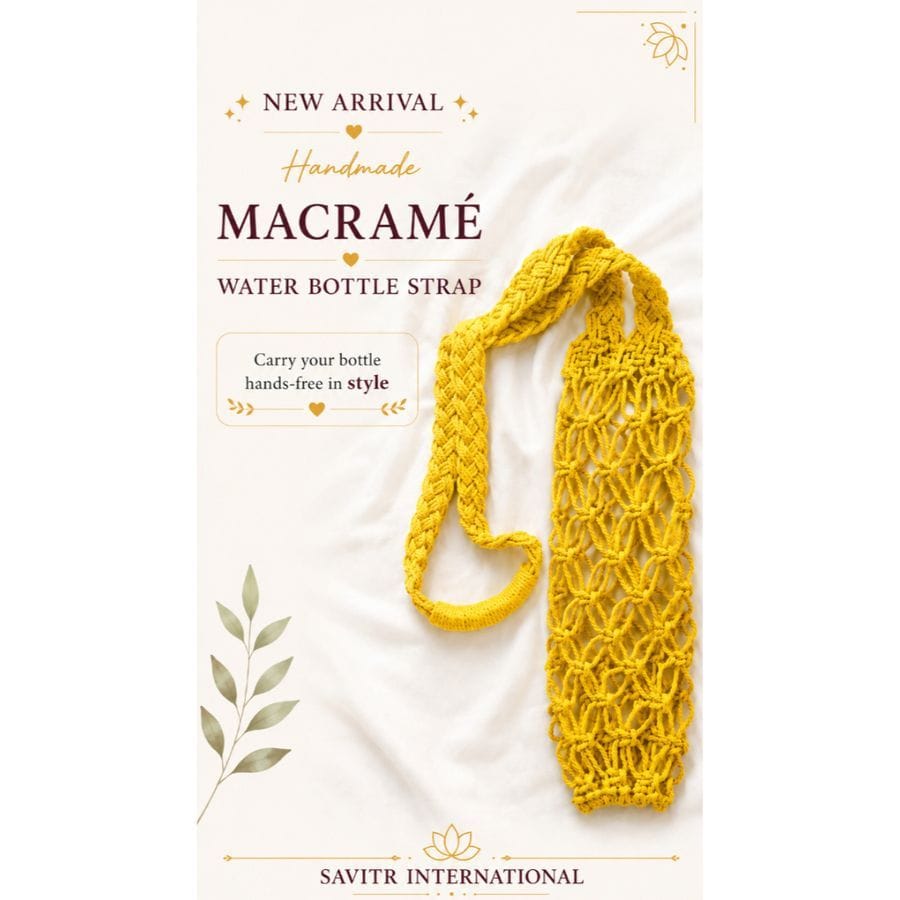 HANDMADE MACRAME WATER BOTTLE HOLDER