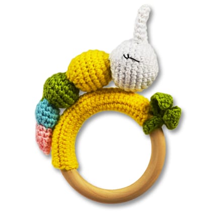 Toy Antiqua Caterpillar Rattle Premium Handcrafted Toy