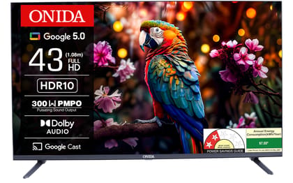 Onida 108 cm (43 inch) Nexg Series Full HD Smart LED Google TV 43FGF Onida 108 cm (43 inch) Nexg Series Full HD Smart LED Google TV 43FGF - Black / 43 inches