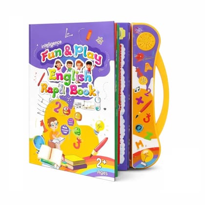 Braintastic Fun & Play English Rapid Book for Kids | Interactive Talking Educational Learning Book with Alphabet, Words & Activities for Toddlers