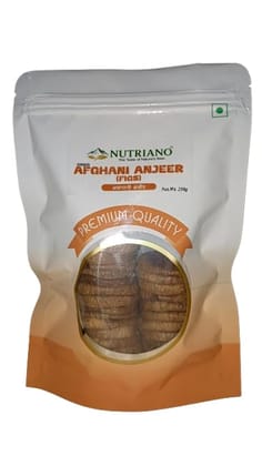 Nutriano Afghani Anjeer Dried Figs Naturally Sweet and Soft Rich in Fiber and Calcium Tasty Dry Fruit Snack for Snacking Baking and Cooking Fresh Quality (250g Pack of 1)